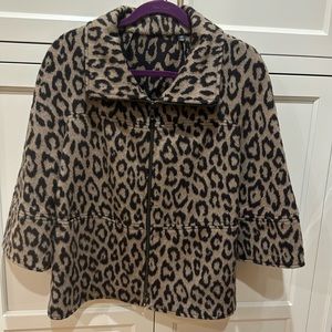 Women’s Carlisle Zip Leopard Blazer Sz 12